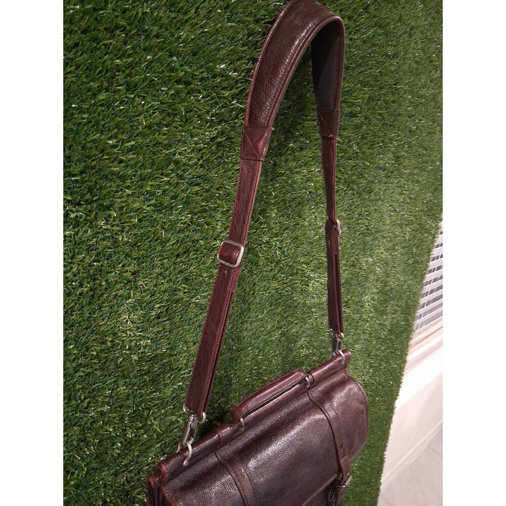 RARE VTG Wilsons Leather Pelle Studio Briefcase Messenger Bag 90s Dark Academia - Picture 7 of 15